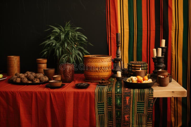 African inspired textile for kwanzaa decor royalty free illustration