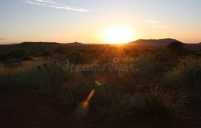 African Landscape At Dusk