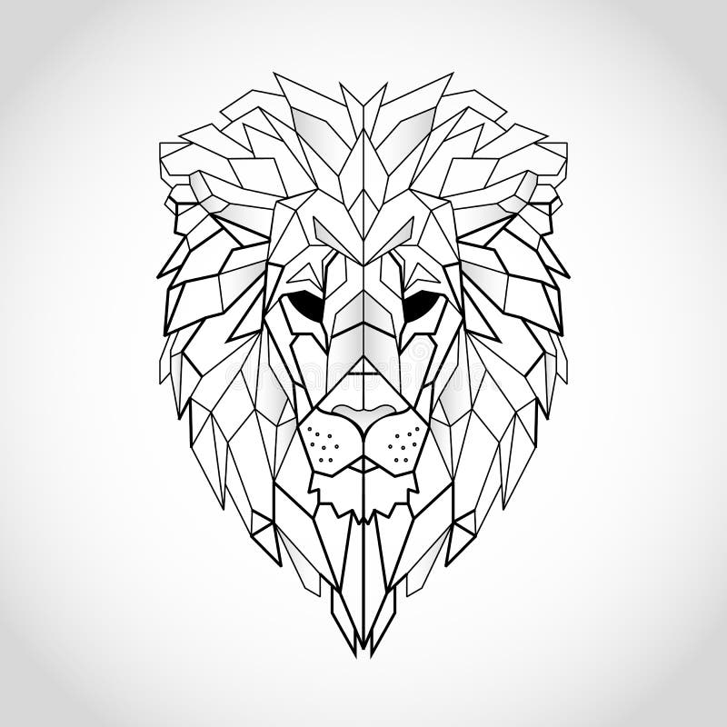 Львица тату геометрия эскиз