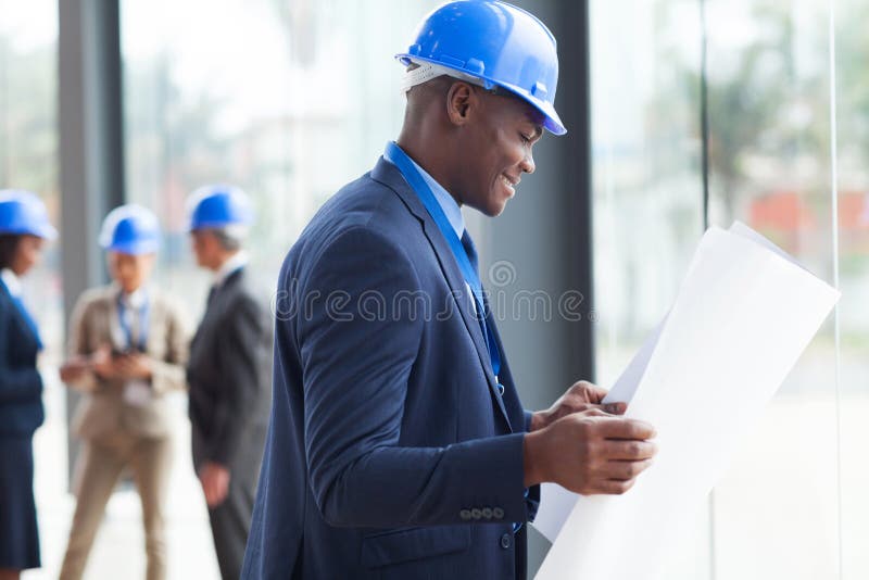 African male architect stock photo