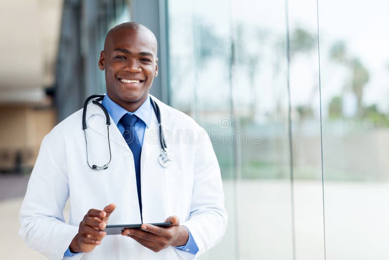 African male doctor royalty free stock image