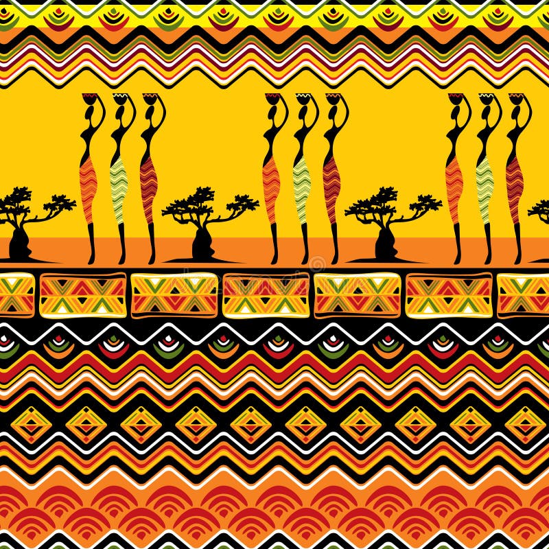 African pattern seamless stock illustration