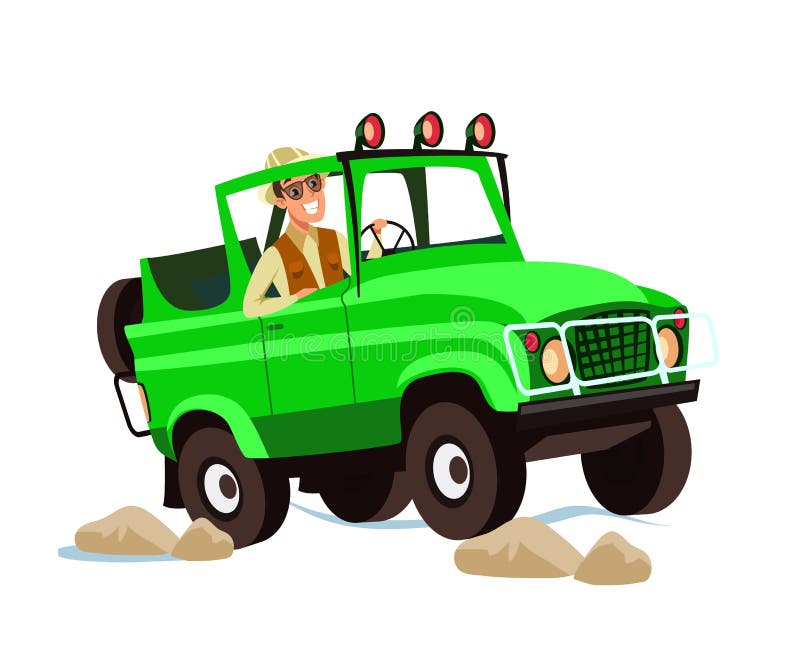 African safari ävententure plan vektorillustration stock illustrationer