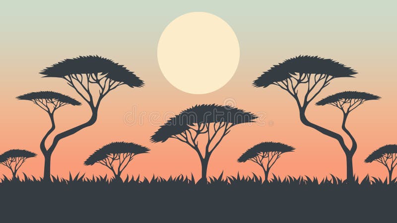 Savannah Landscape Stock Illustrations – 7,149 Savannah Landscape