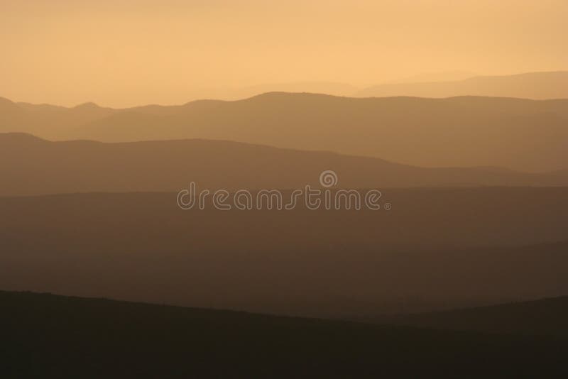 African Sunset and Mountains