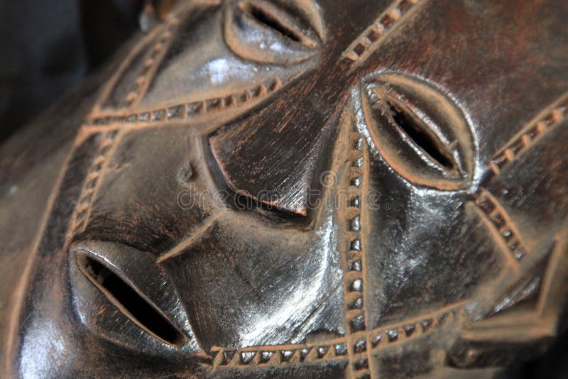 African Tribal Mask - Zande Tribe stock images
