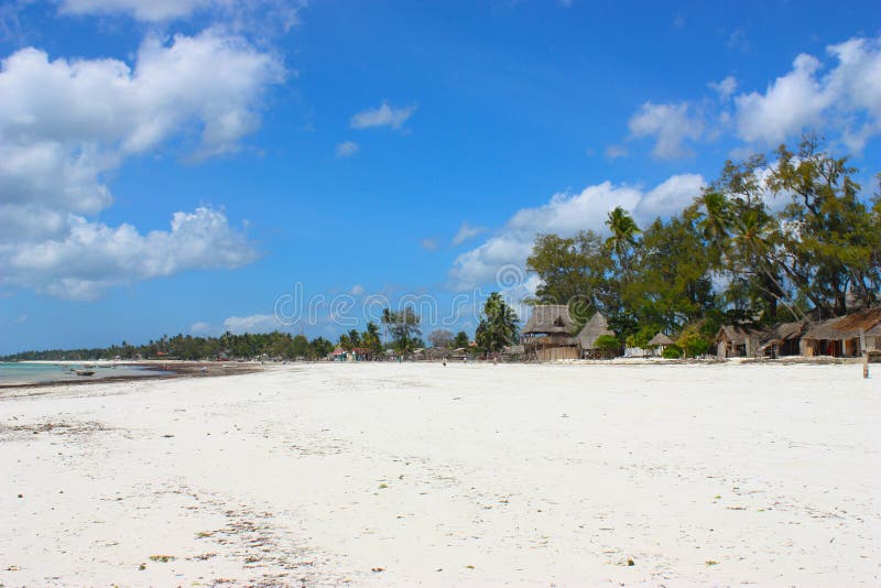 African village on the seashore.