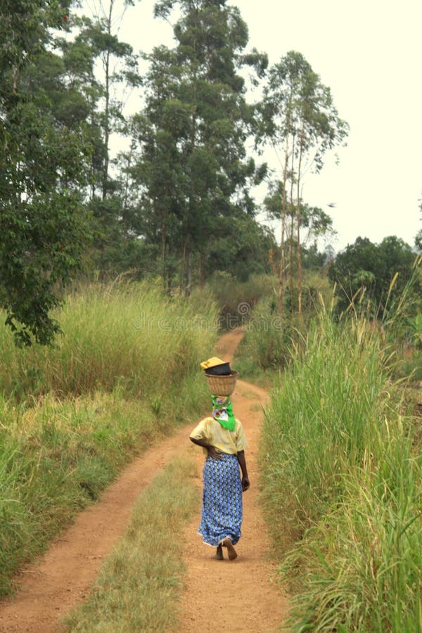 African Woman Walking stock image African Woman Walking stock image