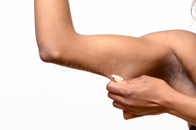 Depilation Concept. Happy African American Woman Showing Her Smooth Armpits  Stock Image - Image of health, hygienic: 210572123