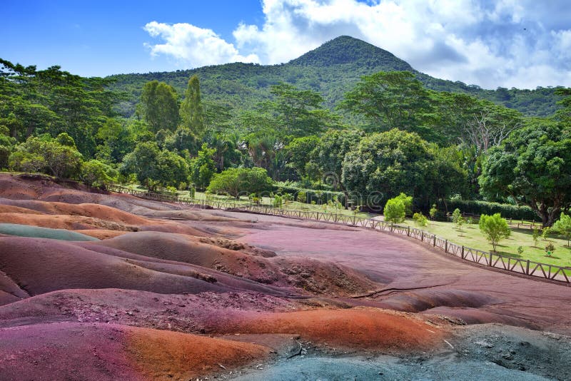 Main sight of Mauritius- Chamarel-seven-color lands. Main sight of Mauritius- Chamarel-seven-color lands.