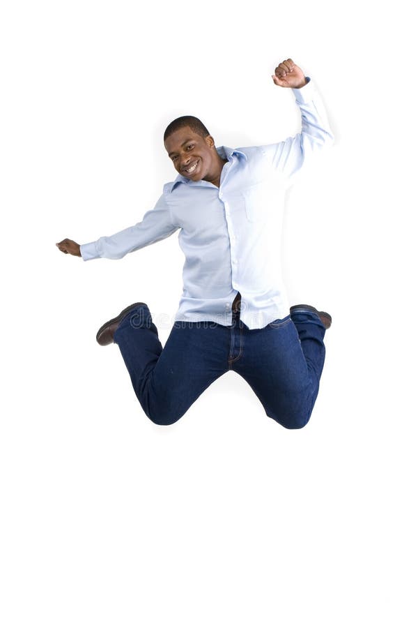 African American Male Model over white background. African American Male Model over white background