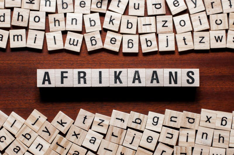Afrikaans Word Concept on Cubes Stock Image Image of definition