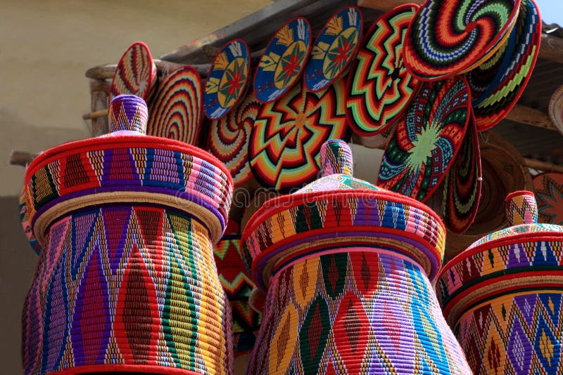 Afrikaanse Ambachtmarkt, Axum, Oost-Afrika royalty-vrije stock fotografie Afrikaanse Ambachtmarkt, Axum, Oost-Afrika royalty-vrije stock fotografie