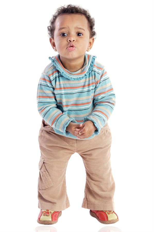 Afrikaanse Amerikaanse baby stock afbeelding Afrikaanse Amerikaanse baby stock afbeelding
