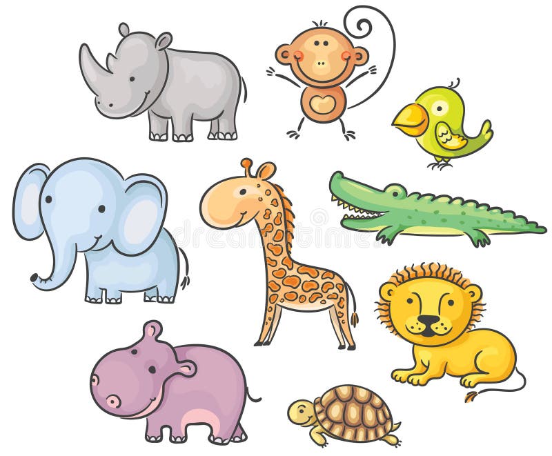 Afrikaanse dieren royalty-vrije illustratie Afrikaanse dieren royalty-vrije illustratie