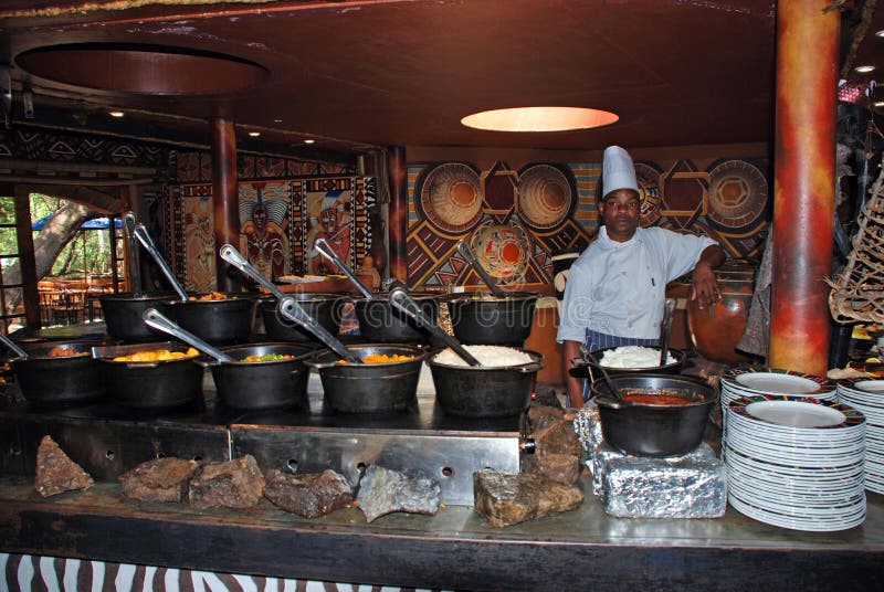 Traditioneel Afrikaans Restaurant Redactionele Afbeelding Image of