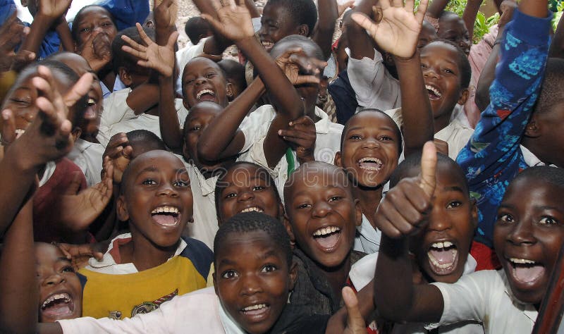 Afrikaanse schoolkinderen stock foto Afrikaanse schoolkinderen stock foto