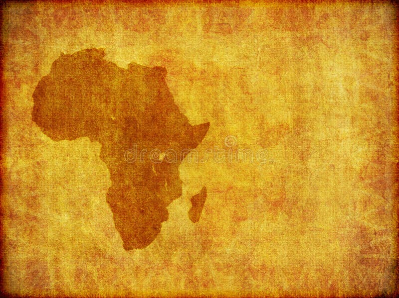 Afrikanische Kontinent Grunge Hintergrund-Grafik lizenzfreie abbildung