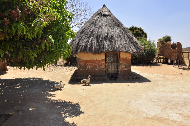 Afrikanisches Dorf im Sambia