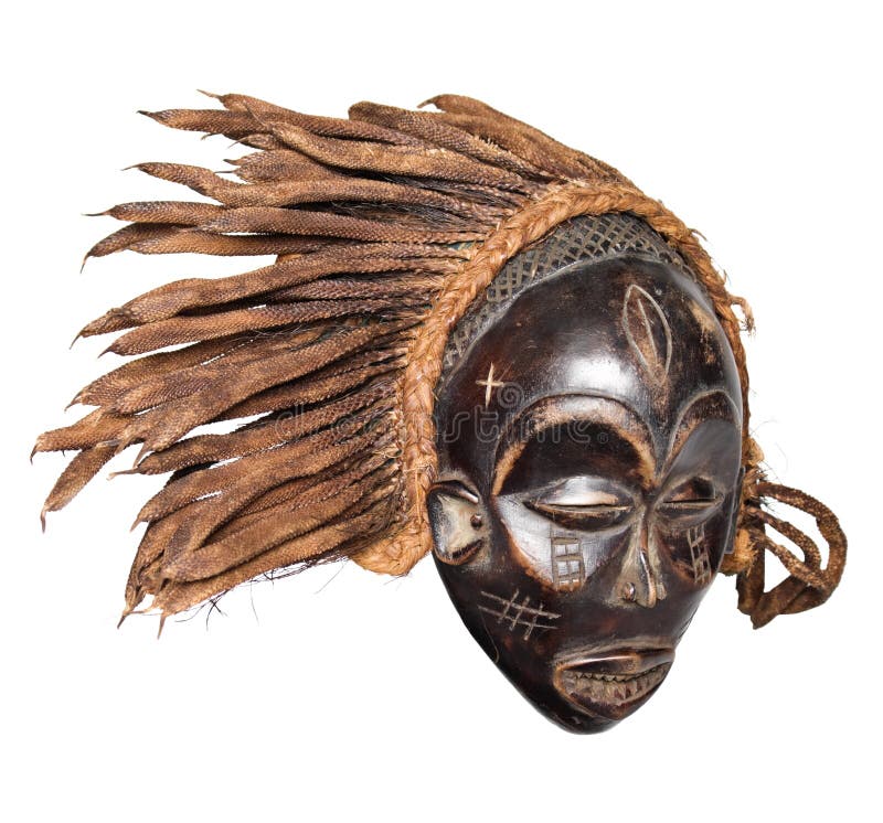 Traditional vintage African mask made from hard wood. Traditional vintage African mask made from hard wood