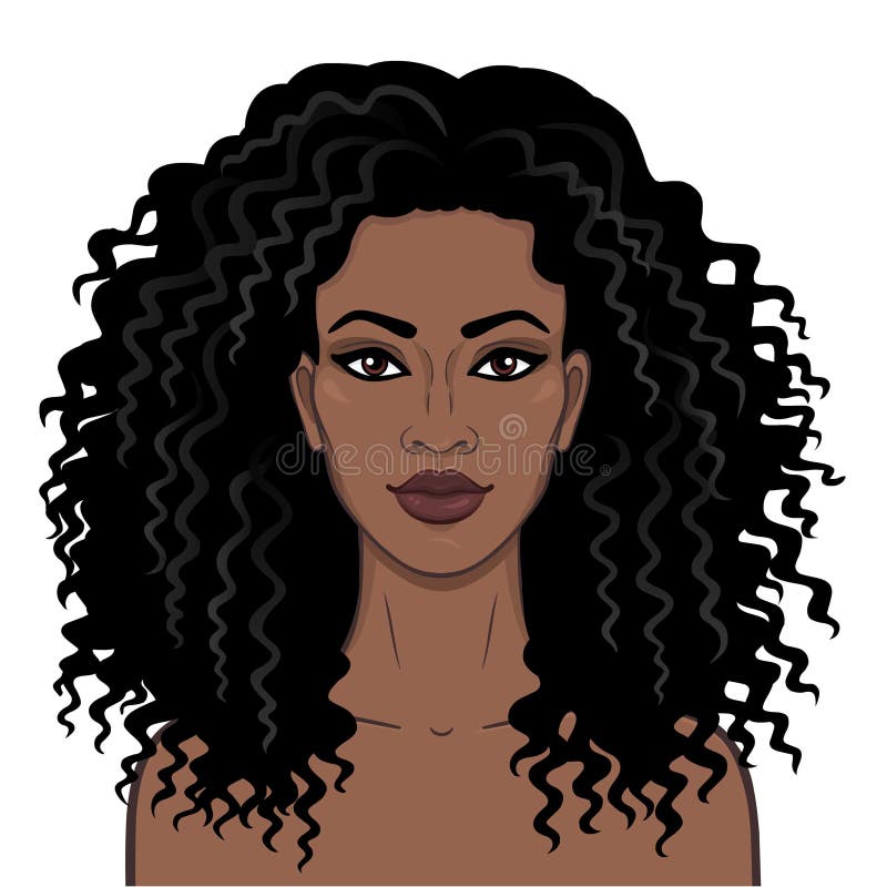 Afrikansk skönhet E vektor illustrationer