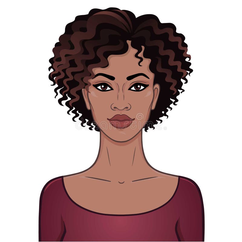 Afrikansk skönhet E royaltyfri illustrationer