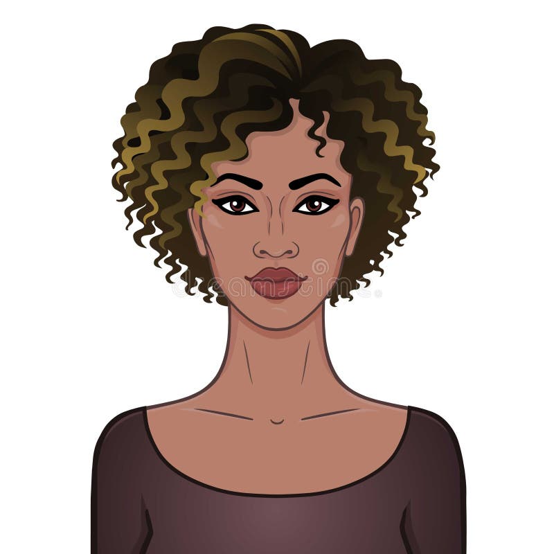 Afrikansk skönhet E vektor illustrationer