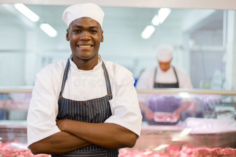 Afro american butcher