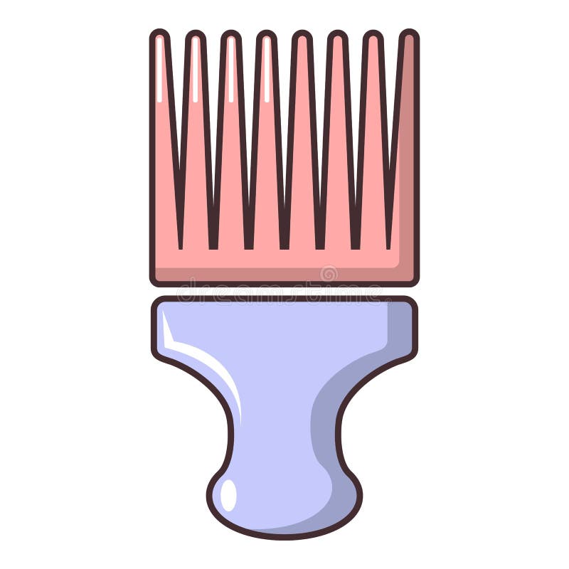 Afro Comb Icon, Cartoon Style Stock Vector - Illustration of equipment,  accessory: 120415682