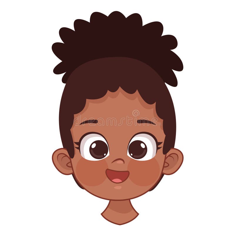 Afro little girl head stock vector. Illustration of afro - 230078672