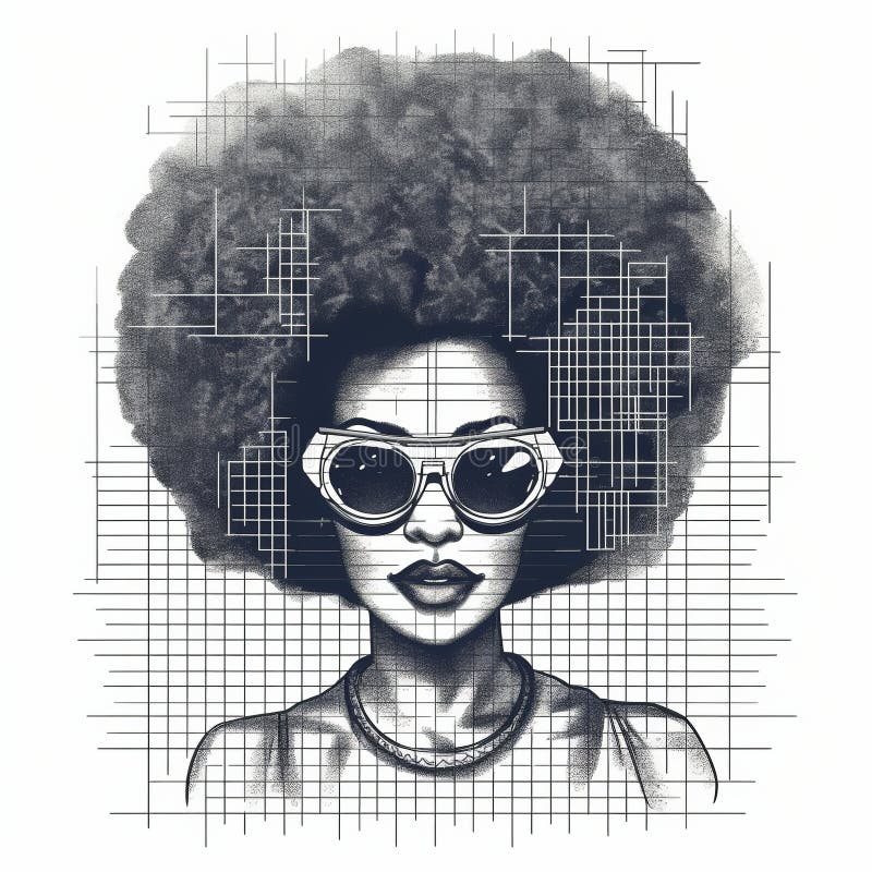 Afro Girl T-Shirt: Natural Hair & Glasses, Black Women Art Afro Girl T-Shirt: Natural Hair & Glasses, Black Women Art