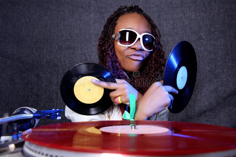 Afroamericano fresco DJ imágenes de archivo libres de regalías