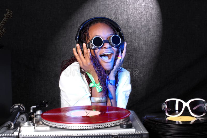 Afroamericano fresco DJ imagen de archivo libre de regalías