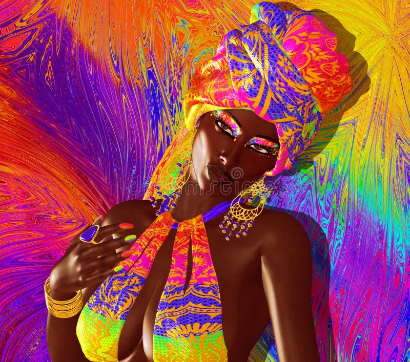 Afrykańska królowa, mody piękno