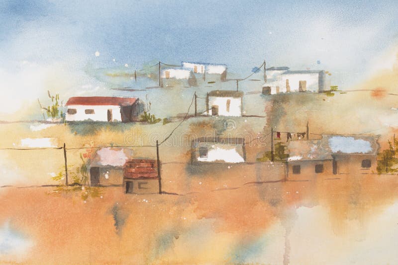 afrykański wioski ilustracja wektor afrykański wioski ilustracja wektor