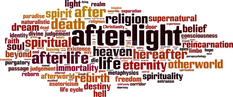 Afterlight word cloud stock illustration