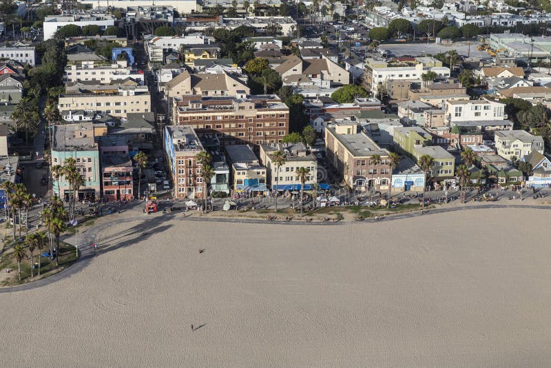 Afternoon Aerial View of Venice Beach Boardwalk in Los Angeles C. Los Angeles, California, USA - August 6, 2016: Summer afternoon aerial view of Venice Beach in royalty free stock images Afternoon Aerial View of Venice Beach Boardwalk in Los Angeles C. Los Angeles, California, USA - August 6, 2016: Summer afternoon aerial view of Venice Beach in royalty free stock images