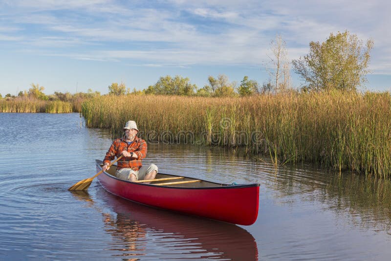 Afternoon canoe paddling