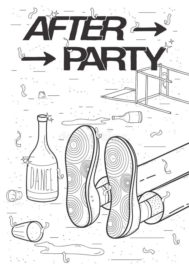 Afterparty Placard. Drunk, Tired Guy Asleep, Resting of Drinking. Funny Party Poster Stock Vector - Illustration of booze, alcoholic: 90875756 Afterparty Placard. Drunk, Tired Guy Asleep, Resting of Drinking. Funny Party Poster Stock Vector - Illustration of booze, alcoholic: 90875756