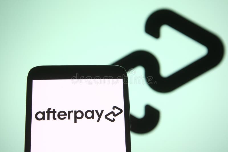 Afterpay logo displayed on a phone screen and Square logo displayed News  Photo - Getty Images