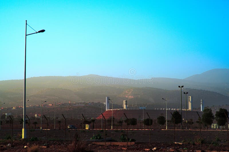 Agadir Adrar modern fotbollsarena royaltyfri bild Agadir Adrar modern fotbollsarena royaltyfri bild