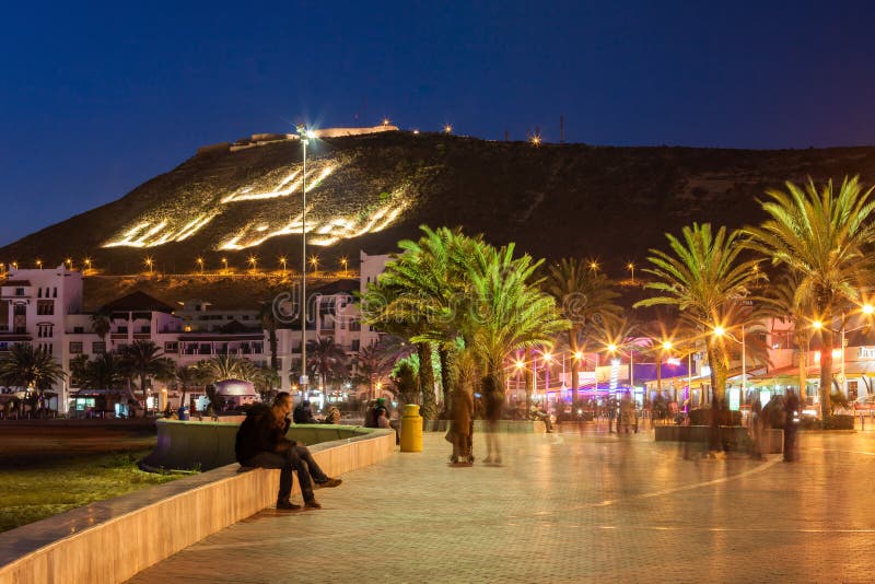 Agadir At Night Editorial Stock Image Image Of Scenic Agadir At Night Editorial Stock Image Image Of Scenic