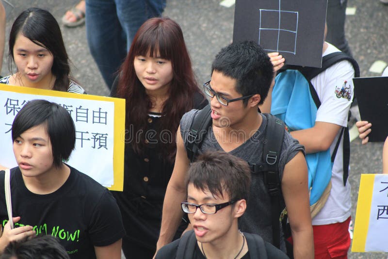 Against government marches in hong kong 2012
