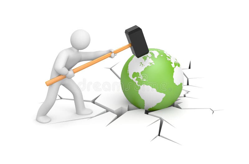 Against the world stock illustration. Illustration of break 31895930