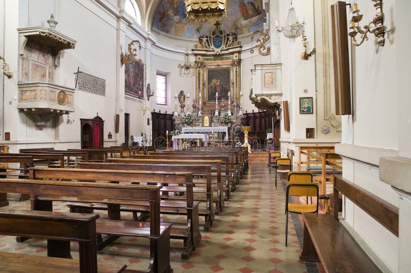 Perspective of the St. Agata church. Rivergaro. Emilia-Romagna. Italy. Perspective of the St. Agata church. Rivergaro. Emilia-Romagna. Italy.