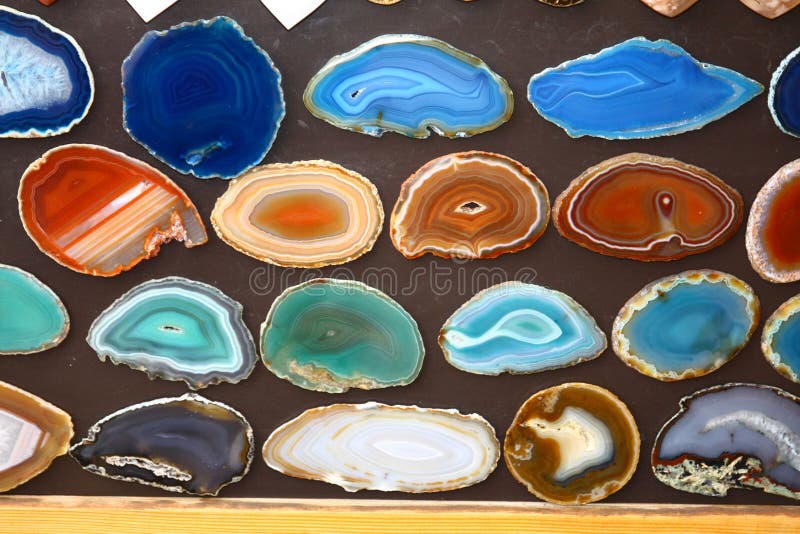 Agates in the shop royalty free stock images Agates in the shop royalty free stock images