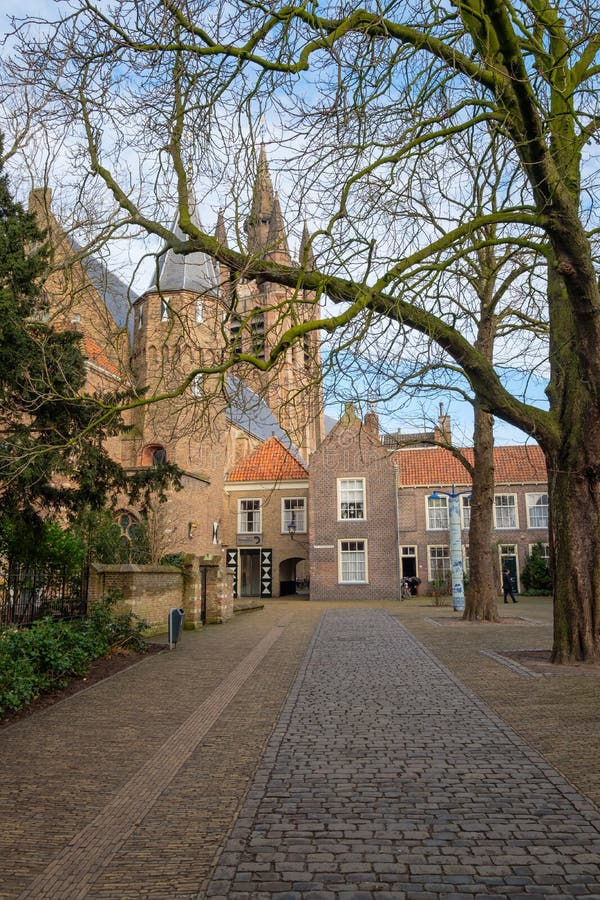 The Agathaplein next to the Prinsenhof in Delft, the Netherlands royalty free stock image The Agathaplein next to the Prinsenhof in Delft, the Netherlands royalty free stock image