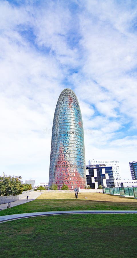 Agbar tower in Barcelona, Catalunya, Spain, Europe