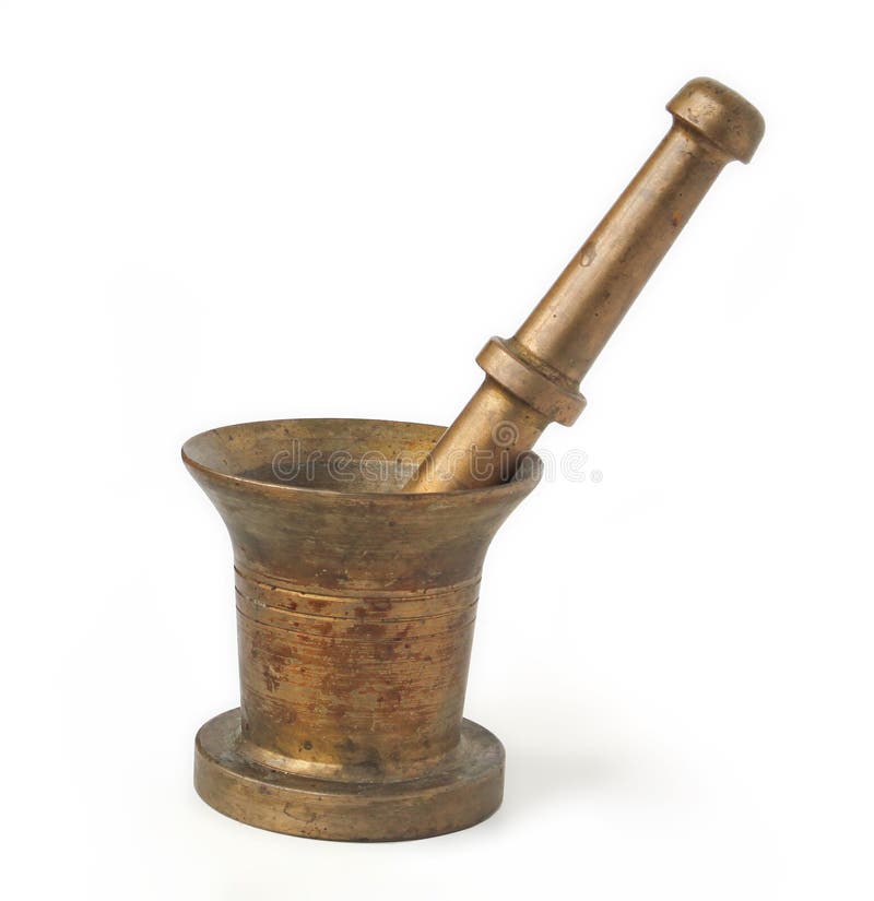 Age-old mortar with pestle