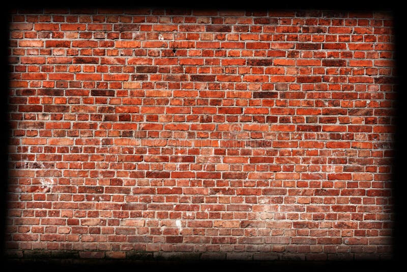 Aged Brick Wall Texture with Border Stock Photo Image of built